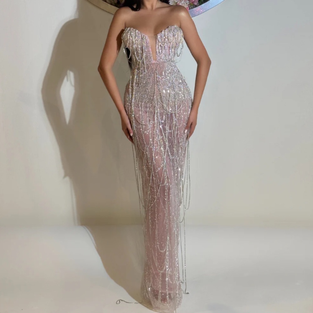 CORSET PROM DRESS STRAPLESS